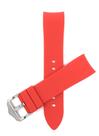 Pulseira de relógio Bandini Silicone Curved End 21 mm vermelha à prova d'água