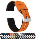Pulseira de relógio BARTON Quick Release Elite Silicone 22 mm laranja
