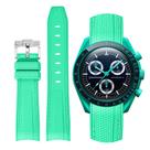 Pulseira de relógio BONACE Curved Silicone Bracelet 20mm verde
