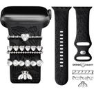 Pulseira de relógio DaQin Flower gravada com pingentes para Apple de 40 mm