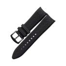 Pulseira De Relógio De Borracha De Silicone Preta 24mm Para Porsche Design P6612, Substituição De