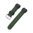 Pulseira De Relógio De Nylon Preta E Verde De 18mm Para Casio G-SHOCK W800H SGW400 F91W F84