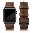 Pulseira de relógio EDIMENS compatível com couro Apple Watch 46 mm a 42 mm