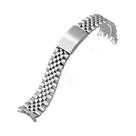 Pulseira De Relógio Em Aço Inoxidável Com Extremidade Curvada 18mm 19mm 20mm 21mm Para Rolex Seiko