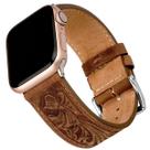 Pulseira de Relógio Falandi Leather Retro Marrom para Apple Watch 40mm/41mm/42mm