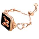 Pulseira de relógio fastgo Rose Gold Infinity Heart Bling 38-49 mm