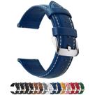 Pulseira de relógio Fullmosa Leather 24mm Quick Release azul escuro