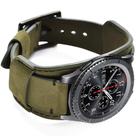 Pulseira de relógio Hepsun, manguito de couro genuíno, 20 mm, verde militar