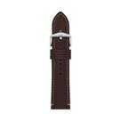 Pulseira de relógio masculina Fossil, 24 mm, marrom escuro, couro LiteHide