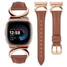 Pulseira de relógio Minyee Leather compatível com Fitbit Versa 4/3/Sense Pulseira de relógio Minyee Leather compatível com Fitbit Versa 4/3/Sense
