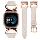 Pulseira de relógio Minyee Leather compatível com Fitbit Versa 4/3/Sense
