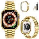 Pulseira de relógio MioHHR em aço inoxidável sólido 316L para Apple 49mm