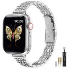 Pulseira de relógio MiohHR Slim Metal compatível com Apple 42 mm prata