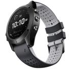 Pulseira de relógio NotoCity Silicone 22mm para Garmin Fenix 6 preto-cinza
