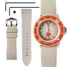Pulseira de Relógio Ocdin 22mm de Silicone para Blancpain x Swatch Apricot