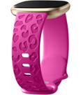 Pulseira de relógio Odbeai Leopard gravada em silicone para Fitbit Versa 4