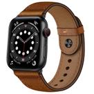 Pulseira de relógio OUHENG em couro genuíno para Apple Watch 49-38mm