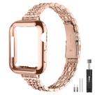 Pulseira de Relógio QUNDAXI Rose Gold 38mm em Aço Inoxidável para iWatch