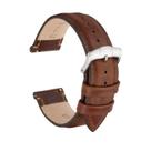 Pulseira de relógio THEAGE Quick Release Leather 20 mm marrom/prata