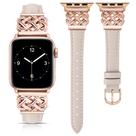 Pulseira de relógio TOYOUTHS Leather para Apple 38/40/41/42 mm Starlight