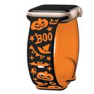 Pulseira de relógio Vieeki Halloween de silicone de dois tons 42 mm