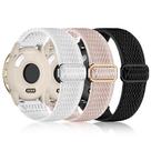 Pulseira de relógio Wizvv Nylon Elastic 18 mm, pacote com 3 unidades para Garmin