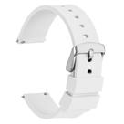 Pulseira de relógio WOCCI Silicone 18 mm com fivela de aço inoxidável prateada