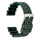 Pulseira de relógio WOCCI ventilada FKM Rubber 24 mm para homens, verde militar