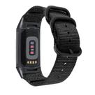 Pulseira de reposição de nylon para Fitbit Charge 6/Charge 5 - preta