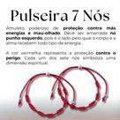 Pulseira de Sete (7) Nós Kabballah vermelha - Sorte e Proteção