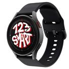 Pulseira de Silicone com Fecho Colorido para Galaxy Watch 5 Watch5 Pro 40mm 44mm 45mm - Preto