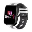 Pulseira de Silicone Esportiva compatível com Bip 3 A2172 / Bip / Bip U - Branco com Preto