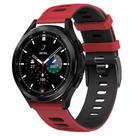 Pulseira de Silicone Esportiva Para Galaxy Watch 4/Galaxy Watch4 Classic - Vermelho Com preto