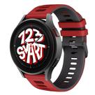 Pulseira de Silicone Esportiva para Galaxy Watch 5 Watch5 Pro 40mm 44mm 45mm - Vermelho com Preto