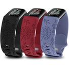 Pulseira de silicone gravada floral Minyee para Fitbit Charge 6