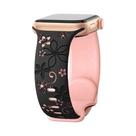 Pulseira De Silicone Gravada Para Apple Watch Ultra 3 4 49mm 45mm 42mm iWatch Series 11 10 9 8 7 6 5