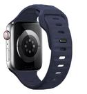 Pulseira De Silicone Mariner Compatível Com Watch Ultra 1 2 e 3 Iwatch 10 9 8 7 6 5 4 3 2 1 Se 44mm 45mm 46mm Ultra 49mm Cor Azul Marinho