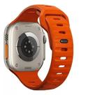 Pulseira De Silicone Mariner Compatível Com Watch Ultra 1 2 e 3 Iwatch 10 9 8 7 6 5 4 3 2 1 Se 44mm 45mm 46mm Ultra 49mm Cor Laranja