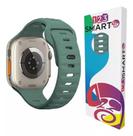 Pulseira De Silicone Mariner Compatível Com Watch Ultra 1 2 e 3 Iwatch 10 9 8 7 6 5 4 3 2 1 Se 44mm 45mm 46mm Ultra 49mm Cor Verde Mar