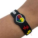 Pulseira de Silicone Quebra-Cabeça Autismo Colorida Diversas Cores