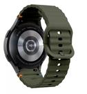 Pulseira De Silicone Ridge 3 Cores Compatível Com Galaxy Watch 4 5 6 7 Fe 40mm 42mm 43mm 44mm 45mm 46mm 47mm Classic Pro Cor Verde Militar