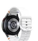 Pulseira De Silicone Ridge 3 Cores Marca 123smart Compatível Com Galaxy Watch 4 5 6 7 Fe 40mm 42mm 43mm 44mm 45mm 46mm 47mm Classic Pro Cor Branco