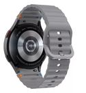Pulseira De Silicone Ridge 3 Cores Marca 123smart Compavel Com Galaxy Watch 4 5 6 7 Fe 40mm 42mm 43mm 44mm 45mm 46mm 47mm Classic Pro Cor Cinza Escu