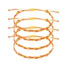 Pulseira de tecido ajustável MECCANIXITY Braided Rope, 4 unidades, laranja Pulseira de tecido ajustável MECCANIXITY Braided Rope, 4 unidades, laranja