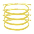Pulseira de tecido ajustável MECCANIXITY Braided Rope amarela x4 Pulseira de tecido ajustável MECCANIXITY Braided Rope amarela x4