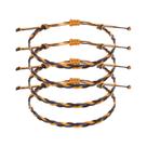 Pulseira de tecido ajustável MECCANIXITY tricolor amarelo-marrom Pulseira de tecido ajustável MECCANIXITY tricolor amarelo-marrom