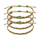 Pulseira de tecido ajustável MECCANIXITY tricolor amarelo-verde Pulseira de tecido ajustável MECCANIXITY tricolor amarelo-verde
