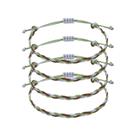 Pulseira de tecido ajustável MECCANIXITY Tricolor Coffee 4 unidades