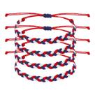 Pulseira de tecido ajustável MECCANIXITY vermelho-azul-branco Pulseira de tecido ajustável MECCANIXITY vermelho-azul-branco