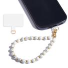 Pulseira de telefone Lostars Marble Beaded Removível Branca